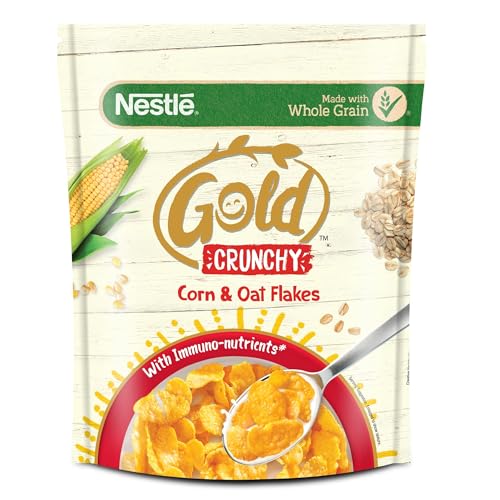 Nestle Gold Crunchy Oat And Corn Flakes, Breakfast Cereal – 850G | With Immuno-Nutrients & The Goodness Of Whole Grains