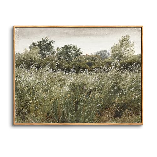 hyidecorart Vintage Leinwand Bilder mit Rahmen Holz, 30x40 cm Wandbilder Wohnzimmer Natur Natur Grün Landschafts Bild Aesthetic, Wanddeko Schlafzimmer Gemälde Badezimmer Kunst Büro Zimmer Esszimmer hyidecorart Vintage Leinwand Bilder mit Rahmen Holz, 30x40 cm Wandbilder Wohnzimmer Natur Natur Grün Landschafts Bild Aesthetic, Wanddeko Schlafzimmer Gemälde Badezimmer Kunst Büro Zimmer Esszimmer
