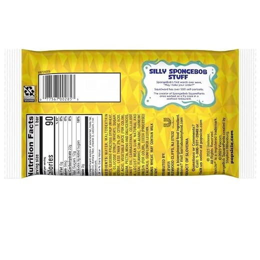 Popsicle Spongebob Squarepants Bar, 4.0 oz. (18 count)