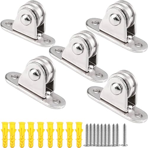 Poulies fixes robustes en acier inoxydable pour projets de bricolage (Lot de 5)