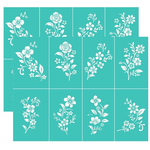 2Pcs Letters Pattern Silkscreen Stencil Reusable Self-Adhesive Silk Screen Printing for Decor/Printing on Wood/Fabric/Wall/Cup/Plate/Glass/Paper Home Christmas Decorations Pattern (8.5x11inch)