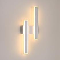 Comely Applique da Parete Interno LED, 32 W 3600 LM Lampada da Parete Moderna Lunga, Bianca Lampada a Muro in Alluminio per Camera da letto Soggiorno Bagno Corridoio, Bianco Caldo 3000 K