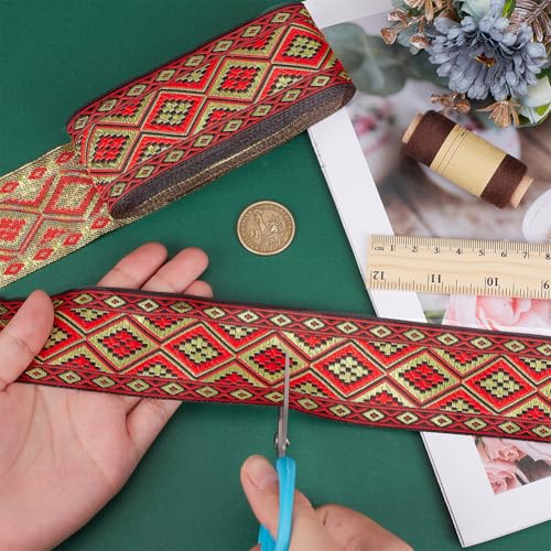PH PandaHall 7.66 Yards/7m Boho Jacquard Ribbon - Image 3