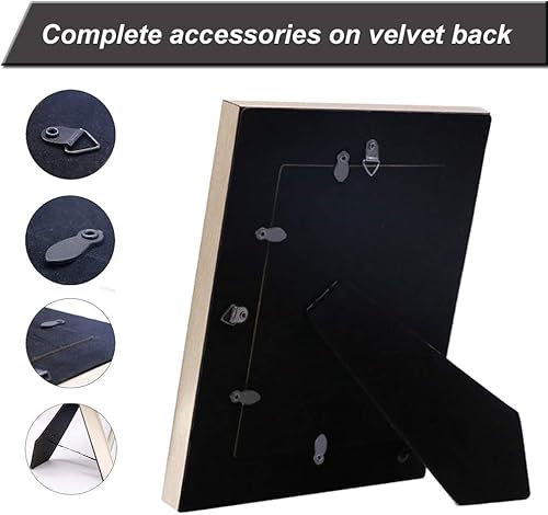 Miniatura 10 de Meetart Juego de 3 marcos de fotos de espejo de 5 x 7 para decoración de fotos de pared o soporte de mesa