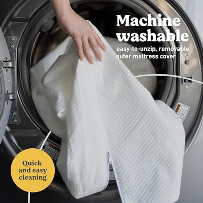 Graco Premium Crib & Toddler Mattress ¨C GREENGUARD Gold Certified, CertiPUR-US Certified Foam, Machine Washable Cover with 100% Waterproof Surface, Fits Standard Full Size Baby Crib and Toddler Bed