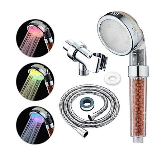 Zenbodys Shower Head | Shower Head KAIREY LED Ionic Shower Head Zenbody Shower Head ,High Pressure Water Saving Filtered Handheld Showerhead,Anion Energy Ball Purifies Water Shower , with 60 Inch Shower Hose and Bracket