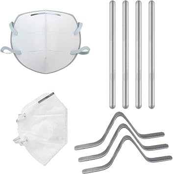 Tvoip 100Pcs Aluminum Strips Nose Wire,Nose Bridge for Mask,90MM Metal Flat Nose Clips Nose Bridge Bracket DIY Wire for Sewing Crafts