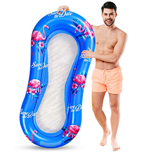 PVC Pool Net Floating Bed Pool Lounger Float for Adult Float Inflatable Pool Floating Lounge Swimming Pool Beach Toy for Adult (Bird Large)