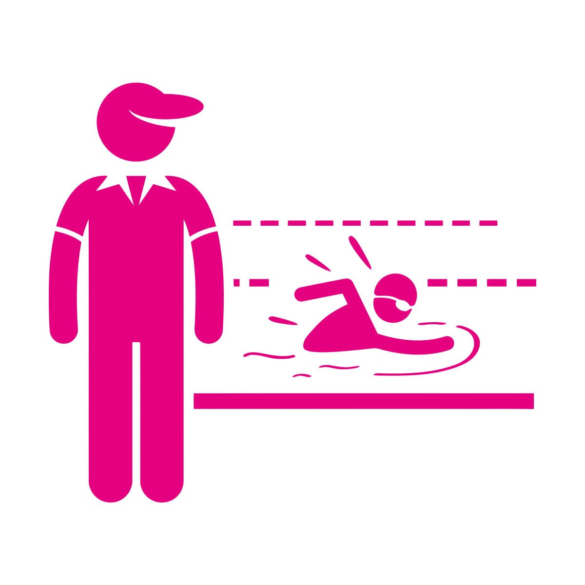 Lettering Decals Swimming Coach Instructor Teacher Jobs Occupations 81x93.5cm Do not Damage the wall Surface Extra Large Rosered