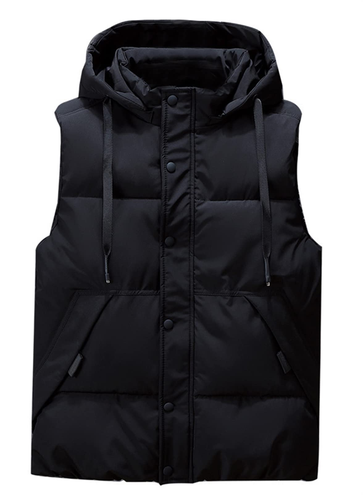 Icegrey Gilet da Uomo Piumino Senza Maniche con Cappuccio Staccabile Inverno Antivento Giacche Caldo