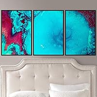 3 Piece Framed Canvas Wall Art 3D Abstract Brushstroke Contemporary Canvas Prints Home Artwork Decoration for Living Room,Bedroom - 16