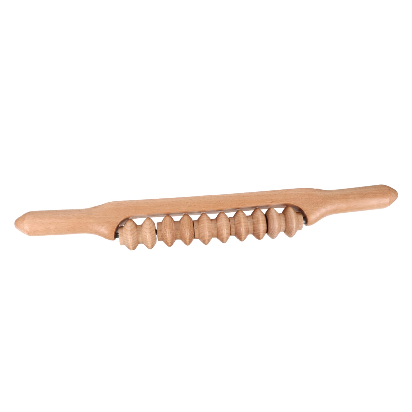Holzrollenmassagegerät Massagestab für Beine und Schultern in Beige
