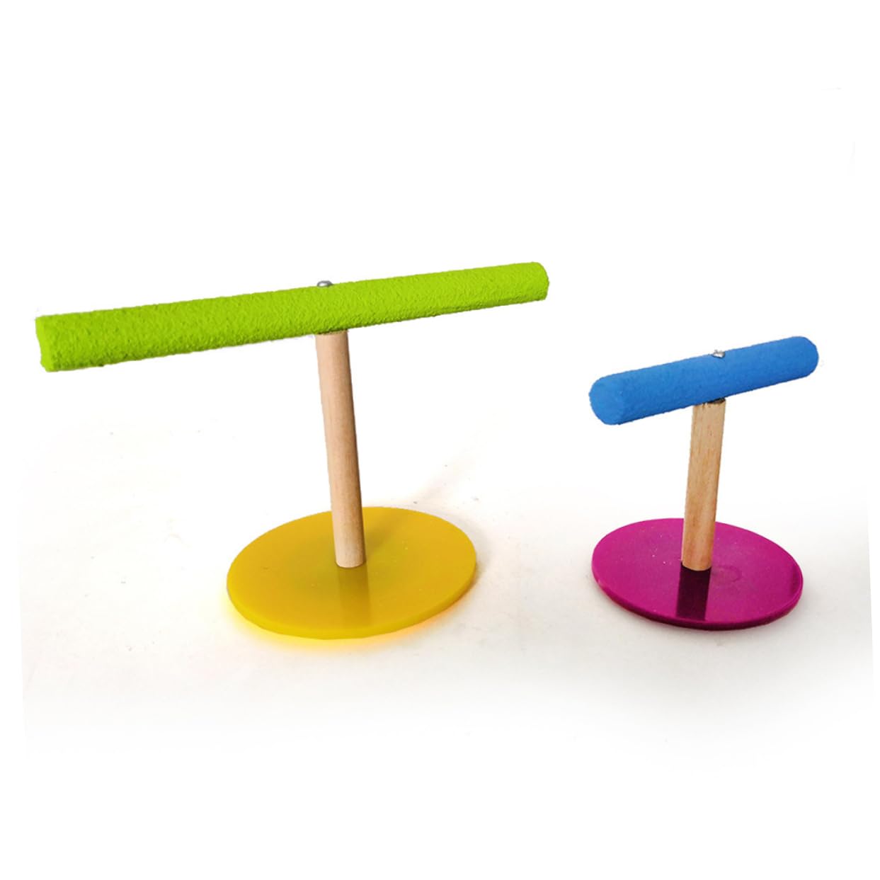 DOITOOL 6piezas Soporte De Entrenamiento para Aves Percha t Forma De Puente para Loros Rack De Actividad y Comedero Aleatorios Grande Pequeño