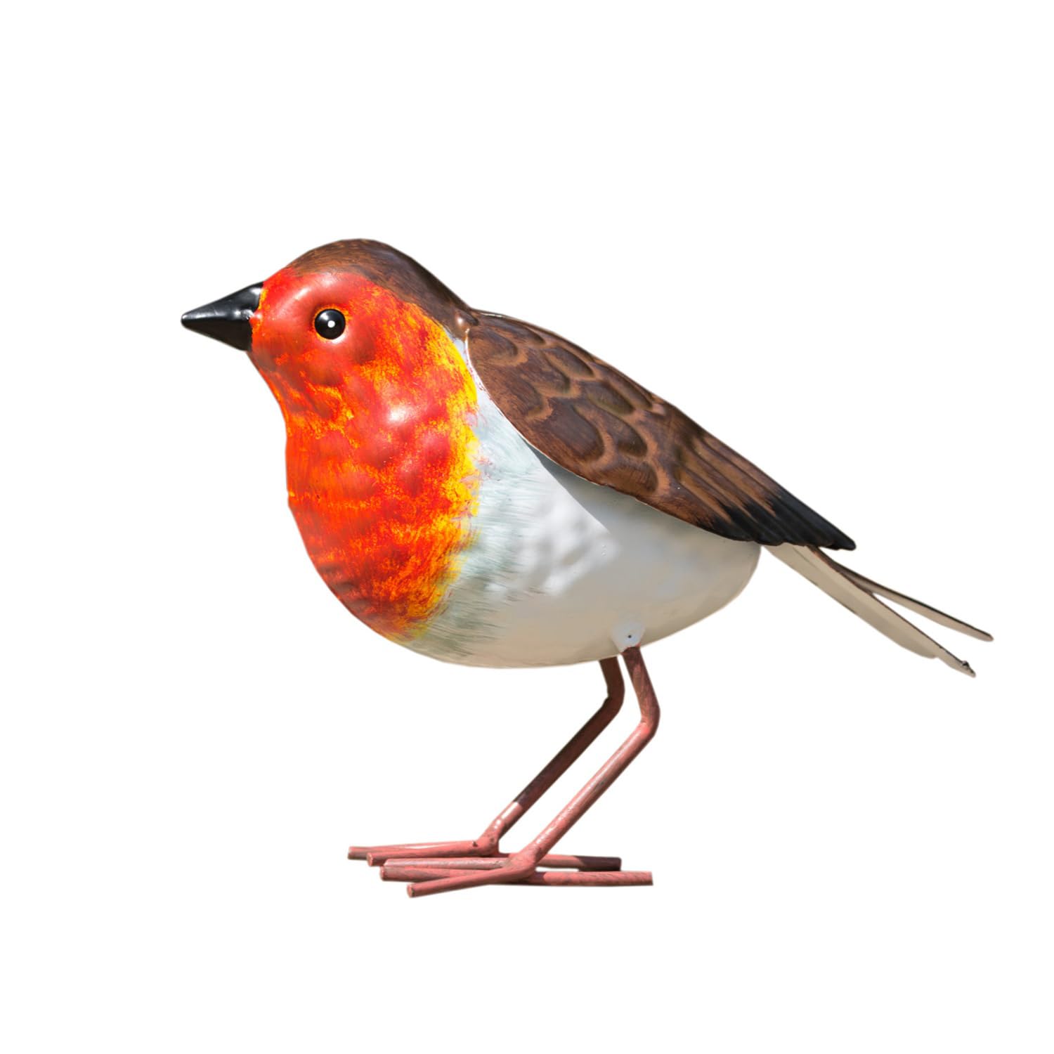 Darthome Small 16cm Colourful Metal Robin Bird Ornament