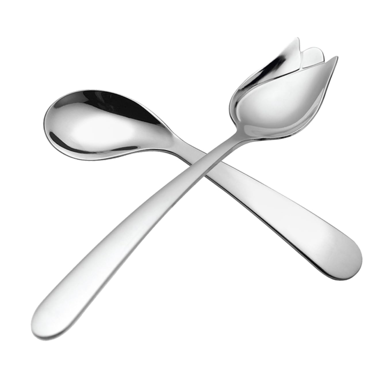 FRCOLOR 8pezzi Cucchiaio Curvo Ergonomico Inossidabile Per Anziani Da Utensili Per Alimentazione Autonoma Design Angolato Per Facilità Uso Letto