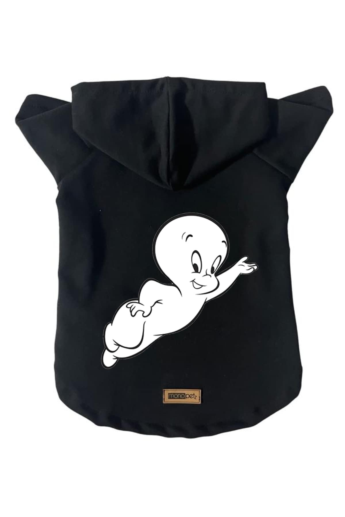 monopetz Kapişonlu Polar Sweatshirt Köpek ve Kedi Kıyafeti & Elbisesi - Siyah Casper L Beden