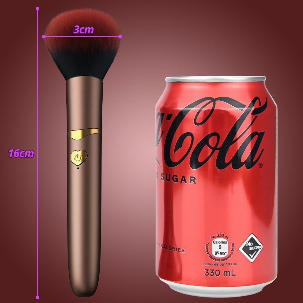 Vibratore Mini Brush Makeup Erotico Tease Vibratoreper donna piccolo, mini vibratore Vibratoreper Donna Professionale Toys Giocattolo Adulti per Nipple, G-Spot, Clitoride (oro)