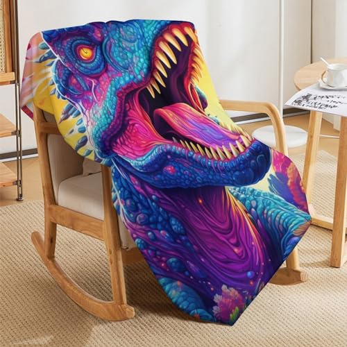 Couverture dinosaure douillette et moelleuse en flanelle haut de gamme 150x200cm - 8