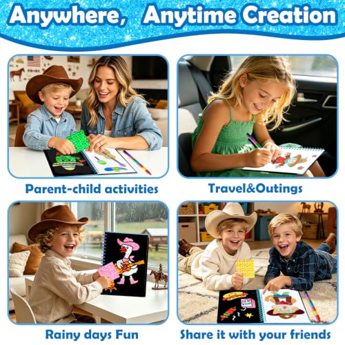 Image of FUNNYB&G Foil Art Craft Kit for Kids, Sparkly Birthday Gift Toy for Kids