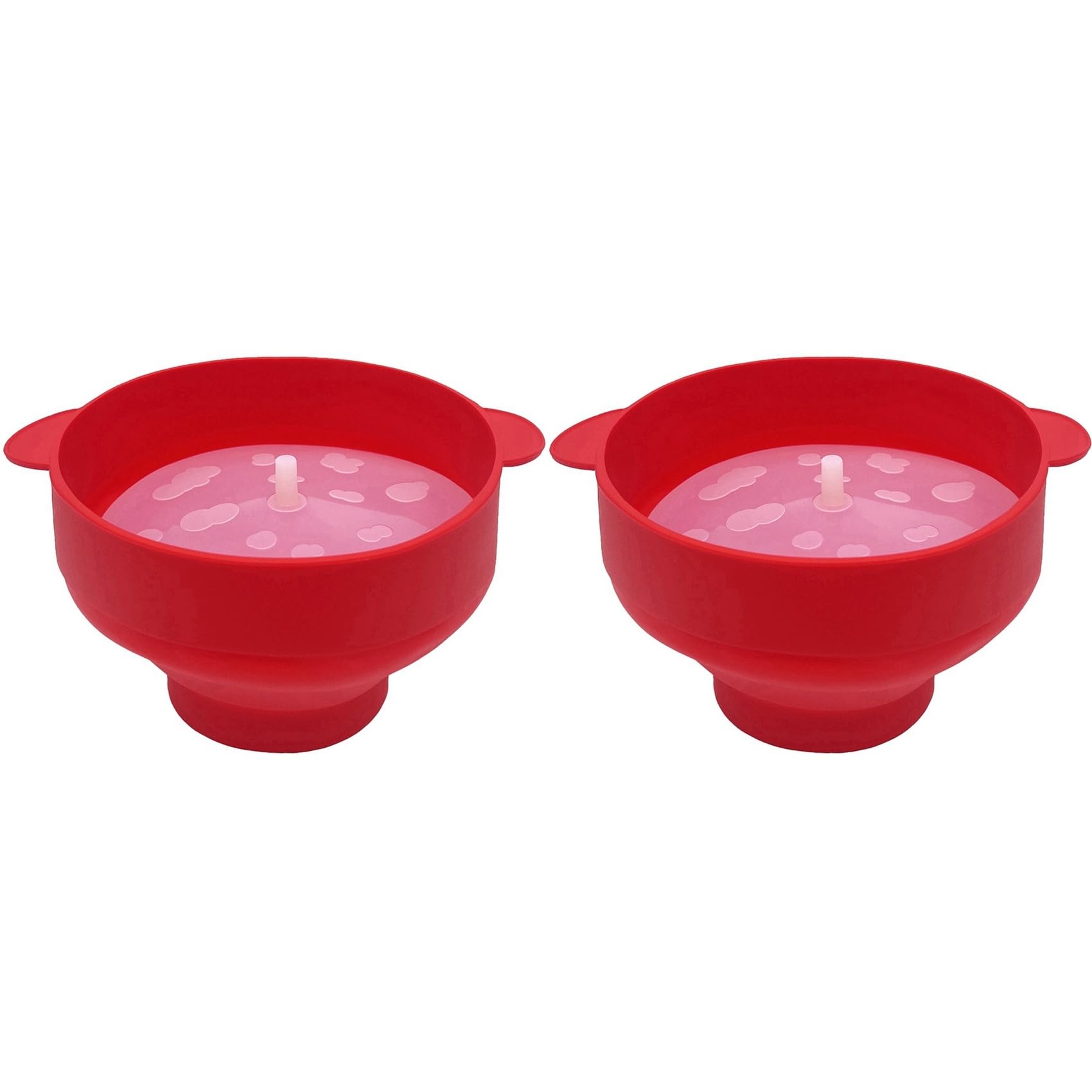 Aundhegrtt 2X Popcorn Popper with Lids - Silicone Popcorn Maker Popcorn Bowls Popcorn Container
