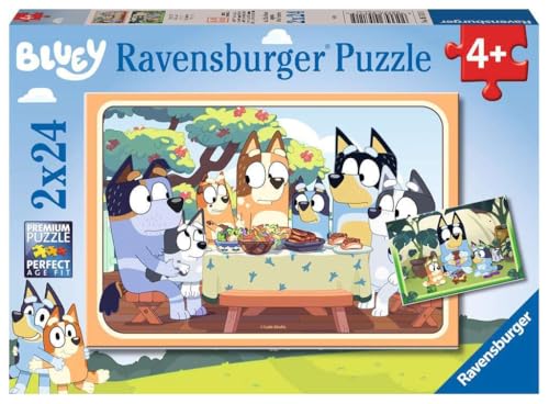 Ravensburger - Puzzle 2x24 pièces - C'est Parti avec Bluey !