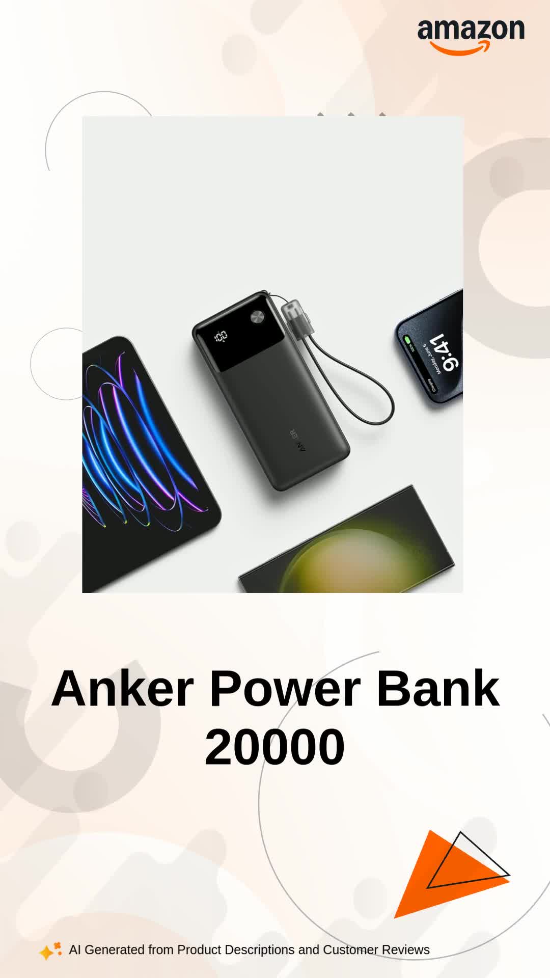 Anker Power Bank 20000 mAh with 3-Port 30W Max PD Fast Charge