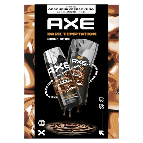 Axe Geschenkset Dark Temptation Pflegeset mit Bodyspray und Duschgel (150 ml + 250 ml)