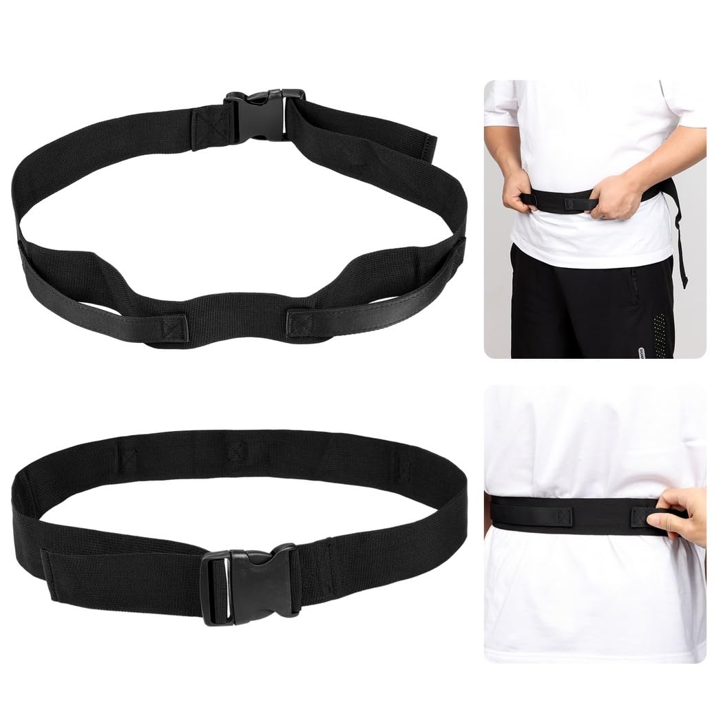 Belt Gait with Handles 2, Belt Gait Patient Aid with Handles Padding, Belt Transfer Patient with Buckle Quick-Release, Belt Walking Gait, Device Assist Transfer Nursing for Disabled