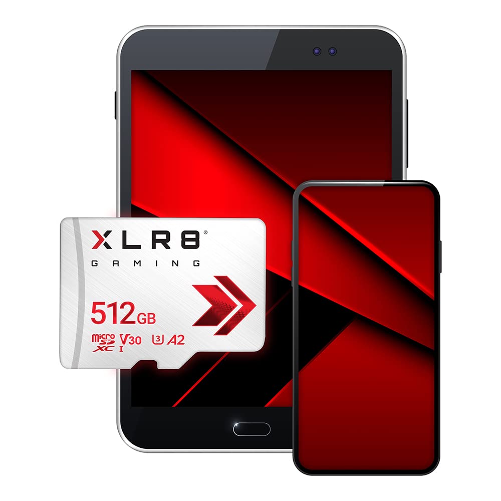 PNY 512GB XLR8 Gaming C10 U3 V30 A2 microSDXC Scheda di Memoria Flash