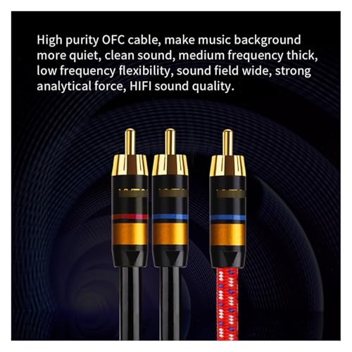 Câble audio HiFi mâle en cuivre OFC Splitter Y pour un son pur