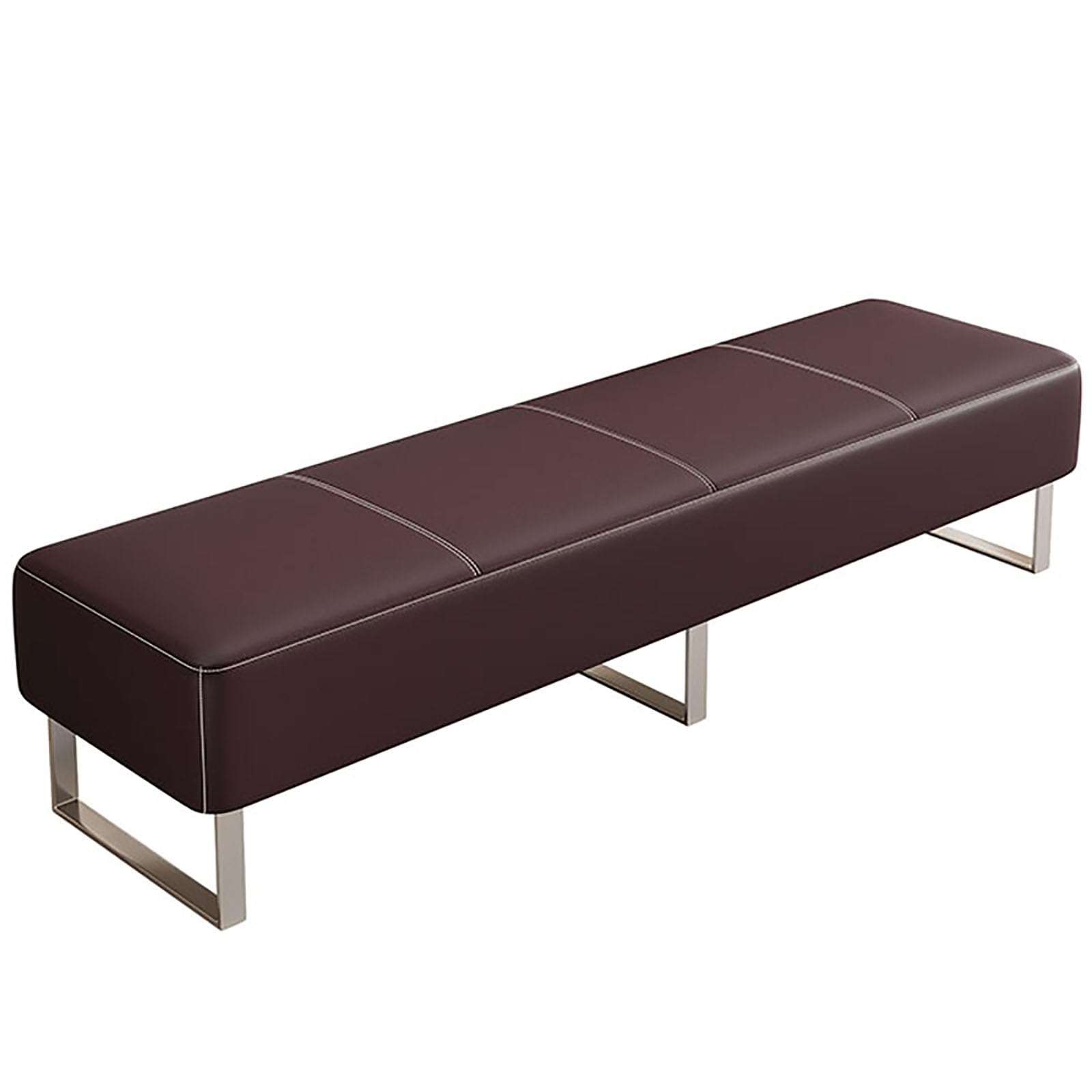 GTHTUHFD Pu Leather Waiting Room Bench Office Guest Chair For Reception & Lobby Upholstered Seating For Beauty Salon Barbershop Airport & Bank