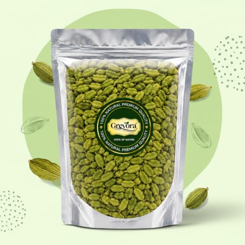 Image of Grevora Premium Kerala Idukki Green Cardamom (Elaichi) 500g | Large 8+ mm Bold Pods | Handpicked, Naturally Aromatic & Premium Quality Spice | Fresh Whole Elaichi for Tea, Sweets, Desserts