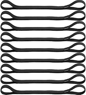 9 Pieces Thick Non-slip Elastic Sport Headbands, Elastic Silicone Grip Exercise Hair and Sweatbands for Football, Basketball, Soccer, Tennis, Yoga and Golf (Black)