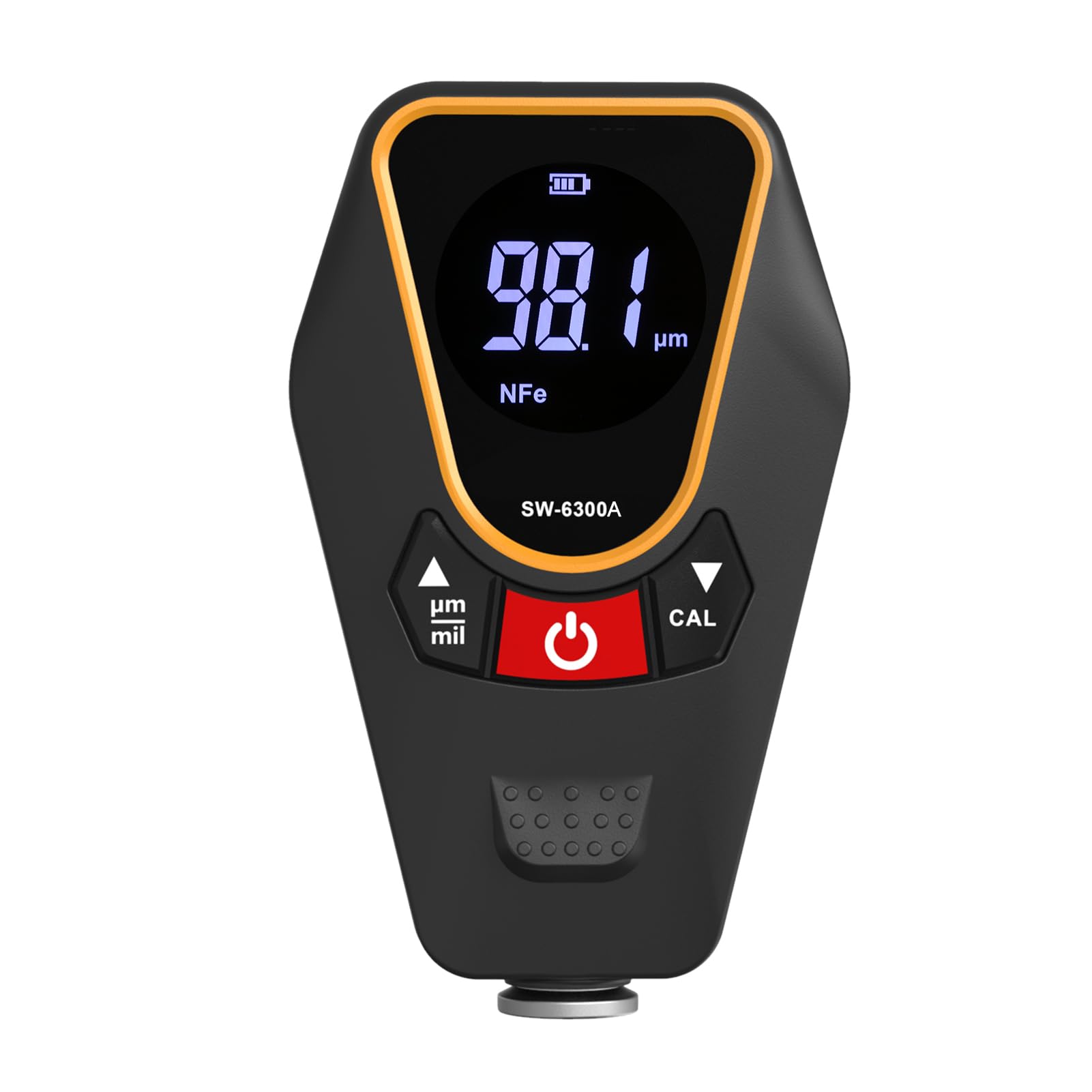 Misuratore di Spessore della Vernice, Misuratore di Spessore del Rivestimento ABS da 0 a 1200um con LCD Retroilluminato, Rilevamento Automatico Fe NFe, um, Ricarica di Tipo C per Ispezione