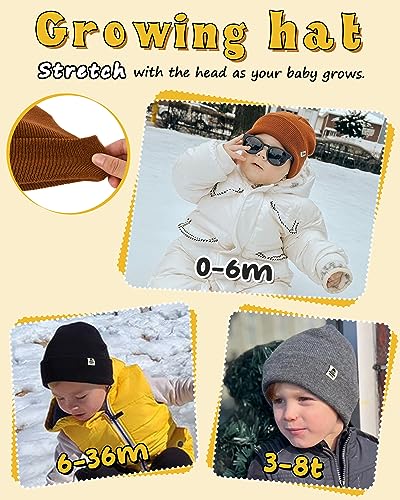 Furtalk Baby Beanie Fleece Lined Toddler Winter Hat Boys Girls Knit Warm Beanies Kids Ski Hats For 0-8 Years thumb #3