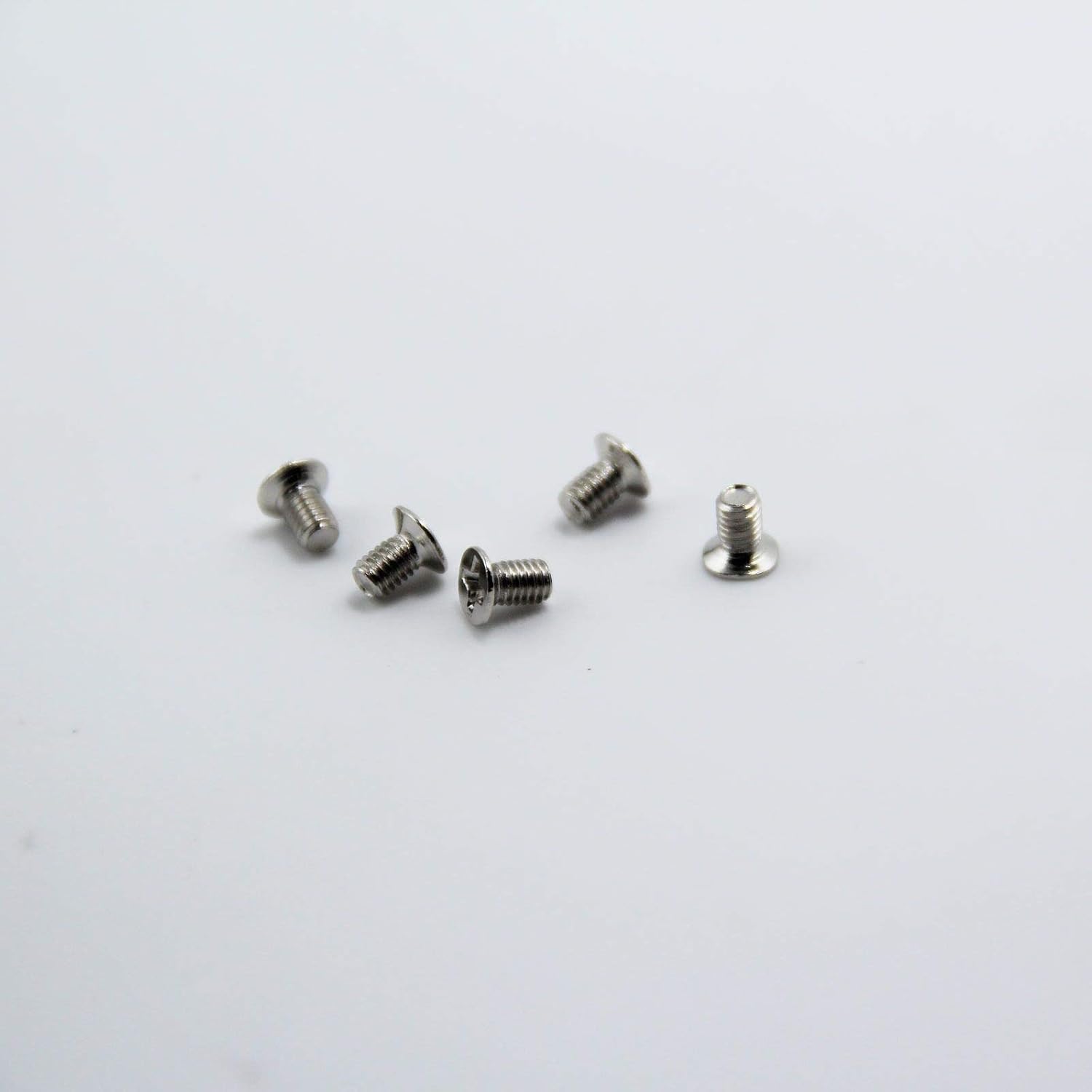 100-Pack M3x5mm Flat Head Phillips Screws for 2.5" SSD/HDD - Alloy Steel Nickel Plated Mounting Screws for PC Case, Laptop, Server Caddy & Gaming Consoles