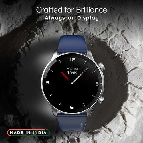 Image of Pebble Cosmos Luxe 3 | 1.43 inch Amoled Display | BT Calling Smart Watch for Men | Health Suite | Multiple Watch Faces