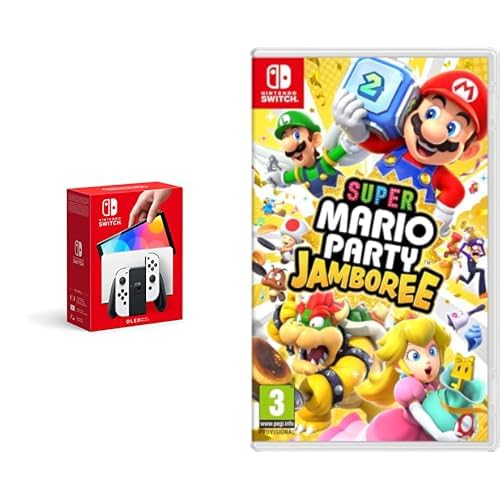 Nintendo Switch (versión OLED) Blanca & Super Mario Party Jamboree