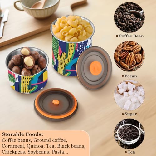 Contenedor de café acero inoxidable diseño cactus miniatura 6