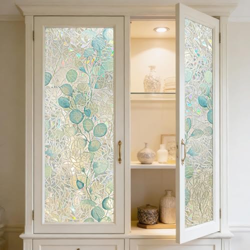 Vinilo Decorativo Ventana Lámina Privacidad Verde Azul miniatura 4