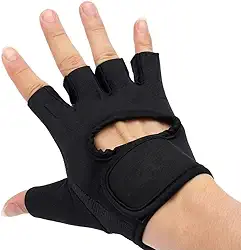 Par de Luva Academia Musculação Feminina Masculina Luva Ciclismo Treino Fitness Ginástica Proteção Antiderrapante Anticalos Ajustável Acolchoada Anatômica Unissex Neoprene Respirável