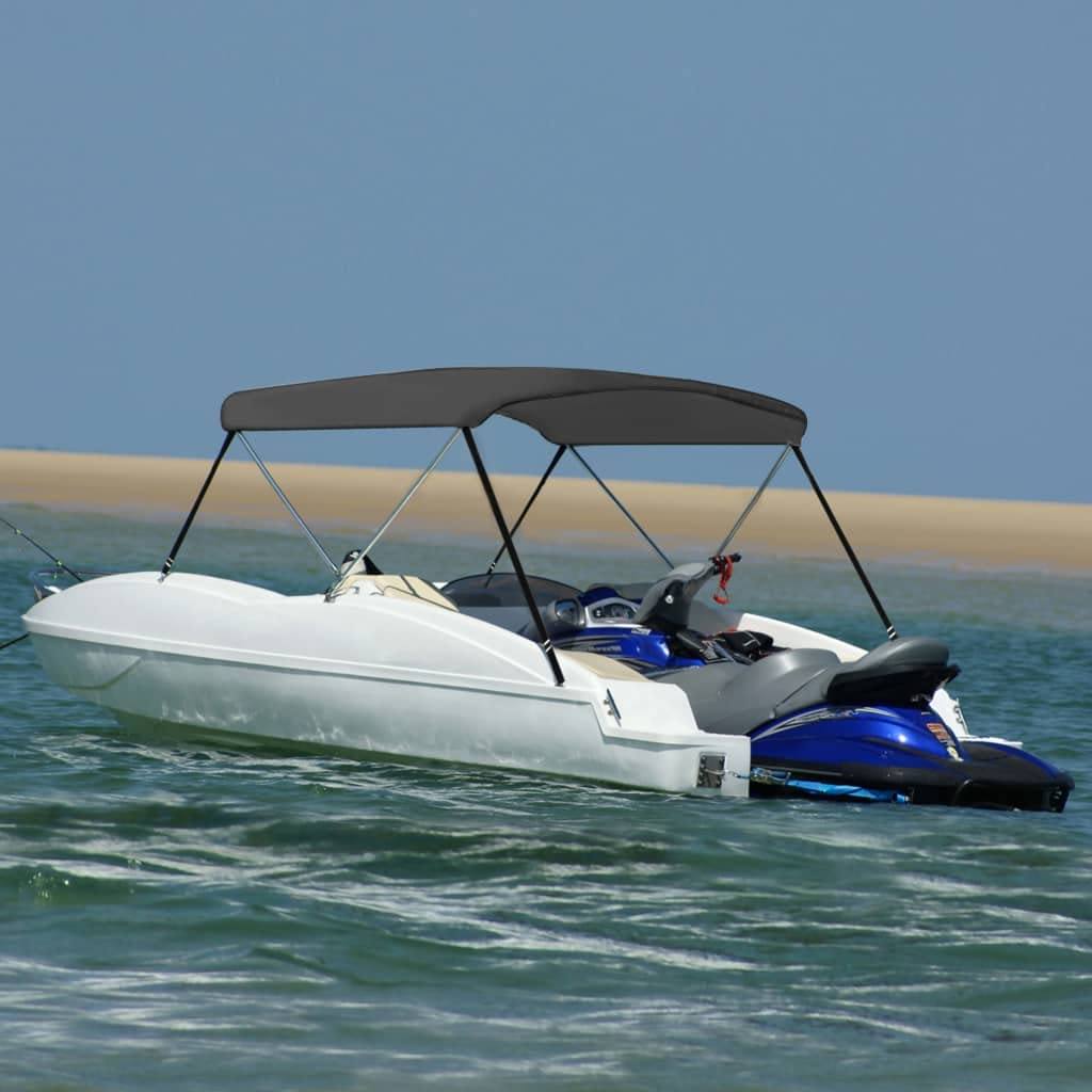 vidaXL Bimini di Prua con Tendalino a 2 Archi Antracite 150x120x110 cm