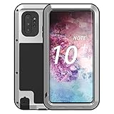 Galaxy Note 10 Plus Case,Bpowe Super Shockproof Silicone Aluminum Metal Armor Tank Heavy Duty Sturdy Protector Cover Hard Case for Samsung Galaxy Note 10 Plus/Galaxy Note 10+ 5G 6.8' 2019 (Silver)