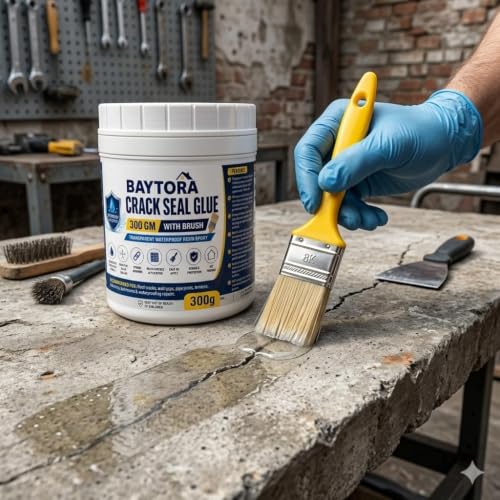 Image of Waterproof Glue for Leakage Strong & Transparent Water Proof Glue Plus Brush Epoxy Resin for Water Proofing for Indoor & Outdoor Crack Seal Agent Roof Water Leakage Glue Adhesive Sealant 300gm