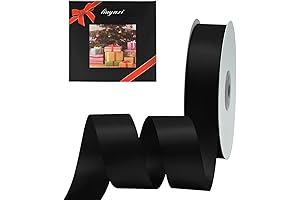 Double-Sided Black Satin Ribbon: Versatile Elegance for Every Occasion