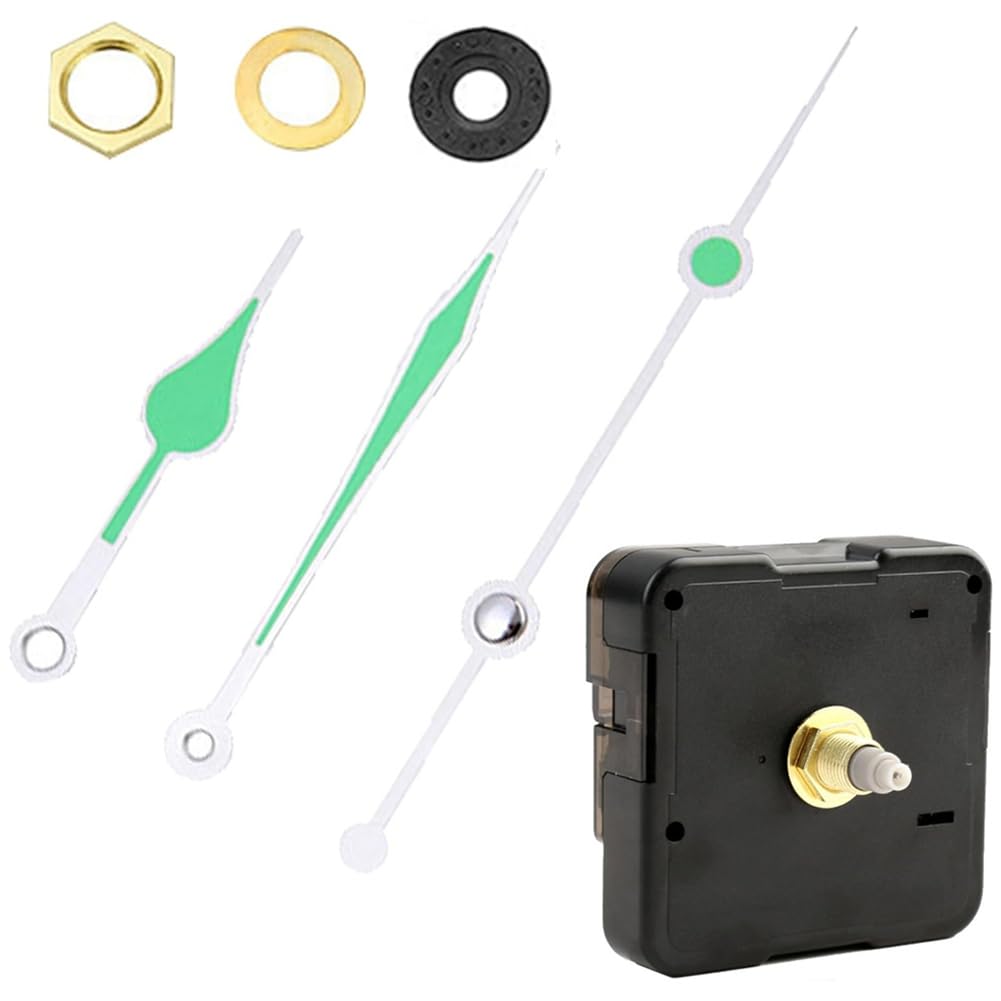 CTRLZS Silent Clocks Kit Quartz Long Shaft Clock Movement Kit DIY Wall Clock Repair Parts with Silent Motor and Hands