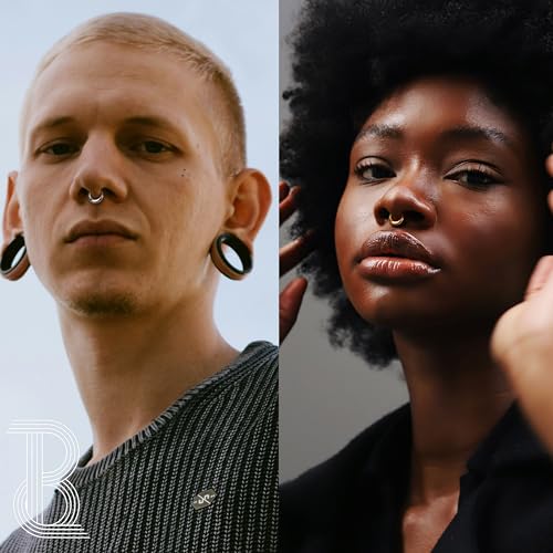 BodyBonita Septum Rings 16G - 316L Stainless Steel Nose Rings Hoops for Men Women Septum Piercing Jewelry 8 mm 10 mm4