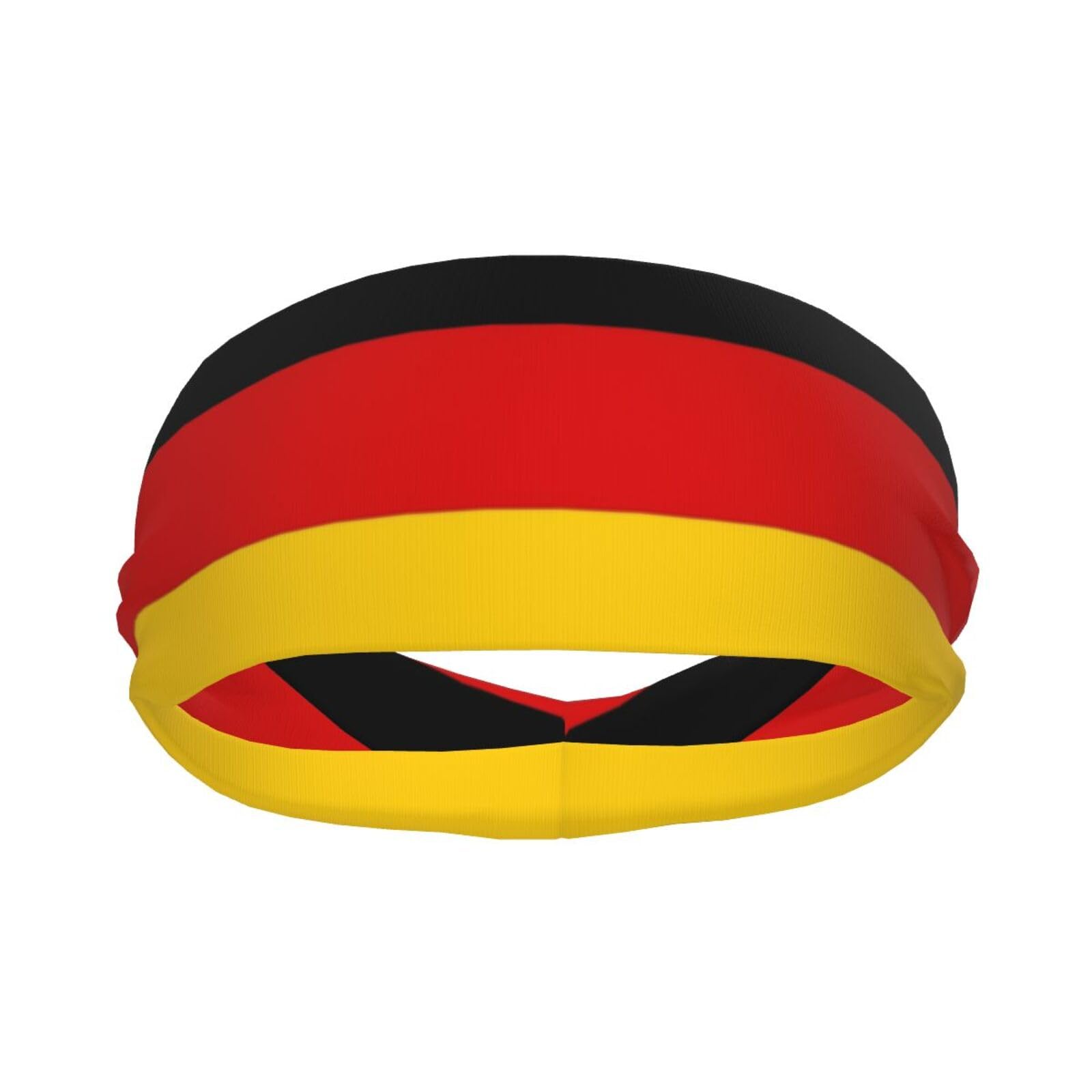 Cute German Flag Sports Sweatbands for Men Women Elastic Hairband Germany Workout Headband for Basketball Yoga Exercise