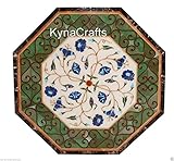 Realizzato a mano in India con intarsio, Pietra Dura Art da abili artigiani discendenti di quelle famiglie che hanno costruito il Taj Mahal.