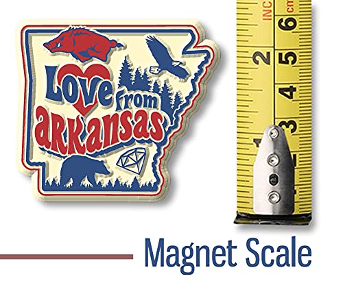 Imán Vintage Love from Arkansas 3D de Goma 2.4" x 2.2" miniatura 5